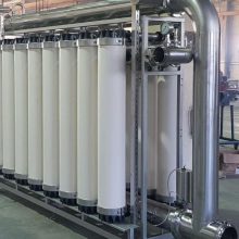 1- UF train with vertical modules and stainless steel piping & skid for food application